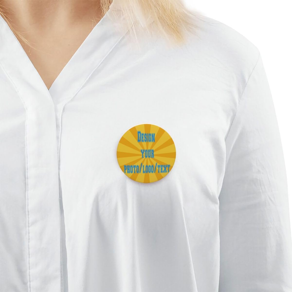 Custom Pins, Custom Buttons, Design Your Own Personalized Pinback Button Badgest (Round Badge)