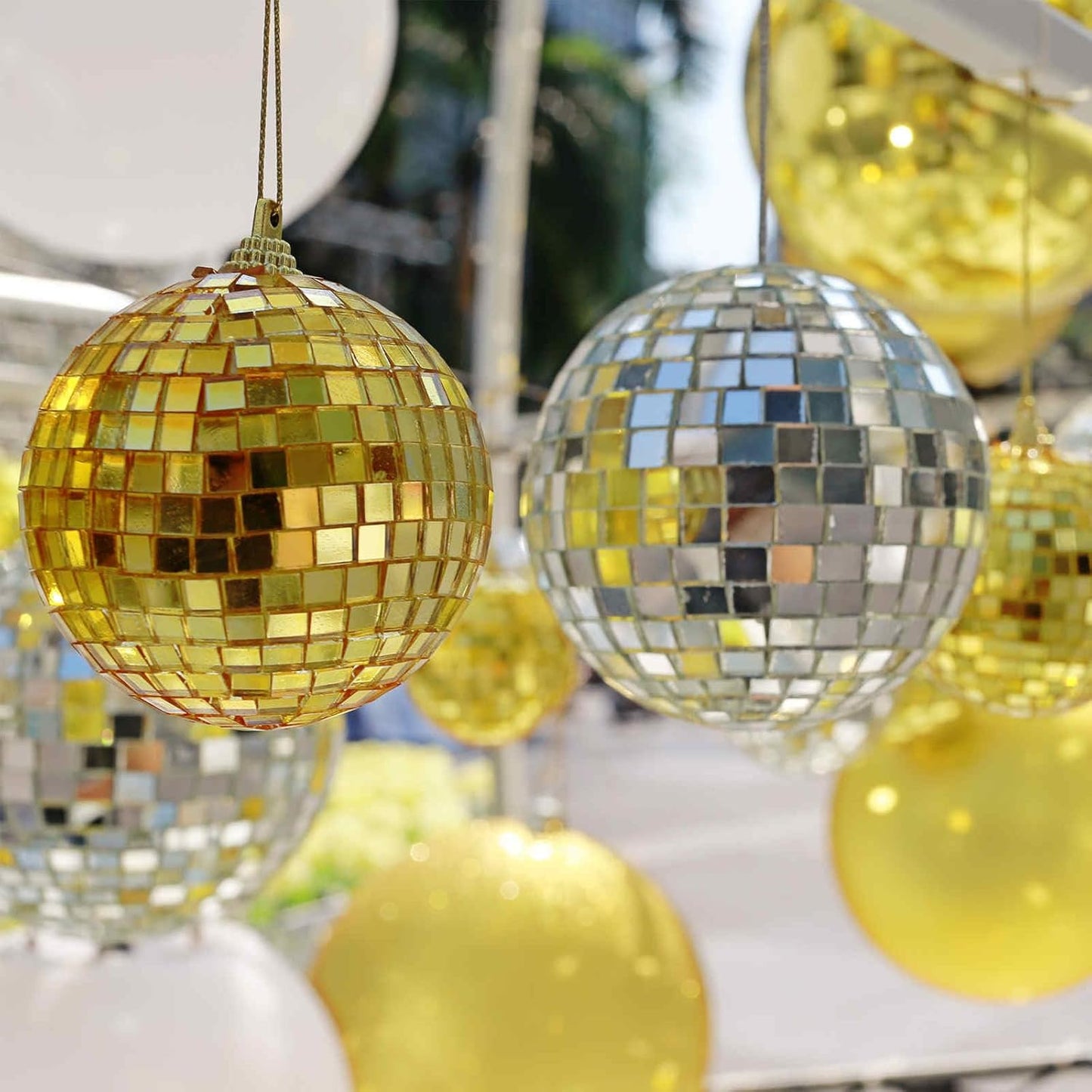 HARFINGTON 8 Sheet 3840 Pieces Self Adhesive Mirror Mosaic Tiles 5x5mm Small Square Mirror Tiles Sticker Disco Ball Stickers Mini Glass Tiles for DIY Craft Party Home Decoration, Black