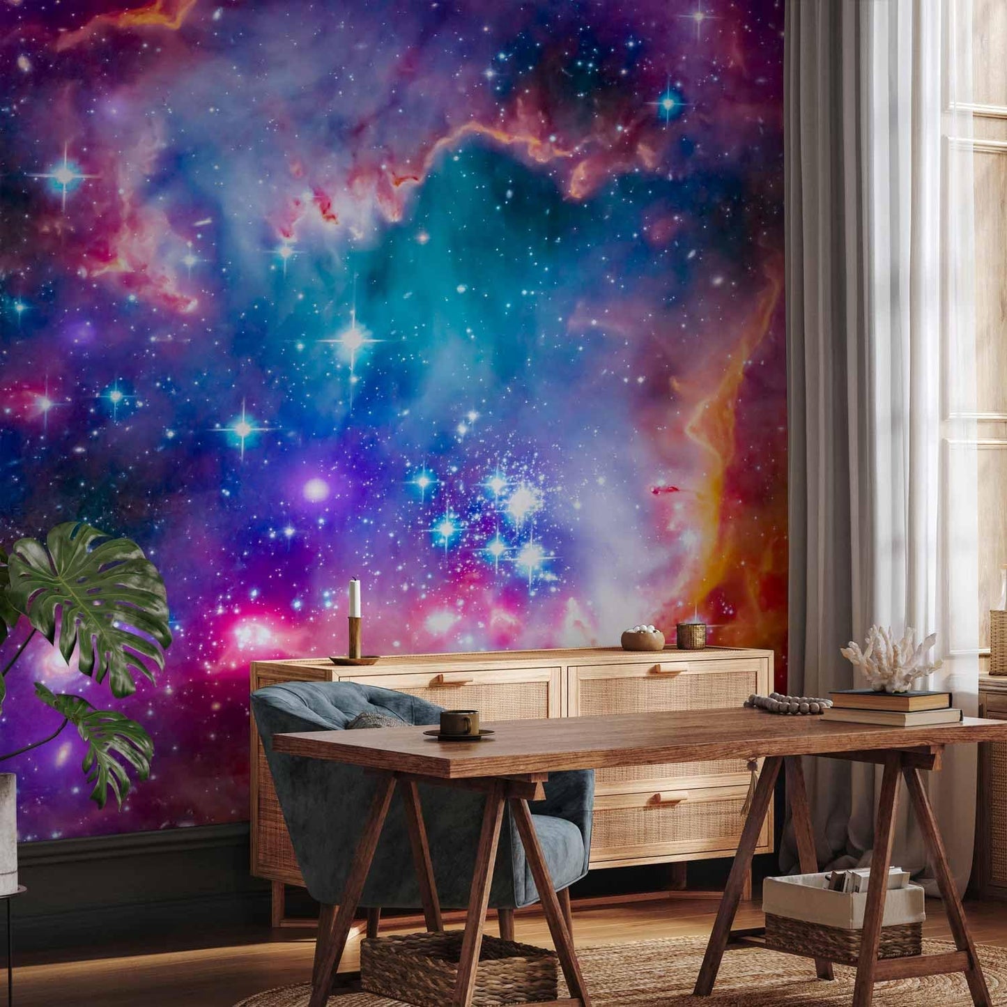 artgeist Wall Mural Abstract 118x83 in - XXL Non-Woven Wallpaper Fleece Wall Decor Photo Print Picture Image Design Abstract Cosmos Sky Star i-G-10010-a-a