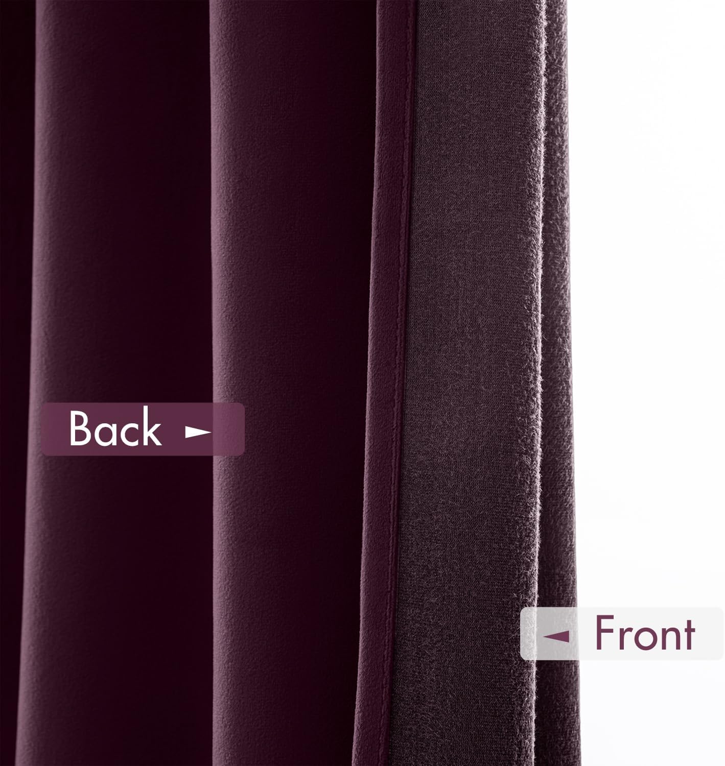 MIULEE Purple Orchid Velvet Curtains Thermal Insulated Blackout Curtain Drapes for Bedroom Living Room Darkening 96 Inches Long Curtains Panels Rod Pocket Set of 2