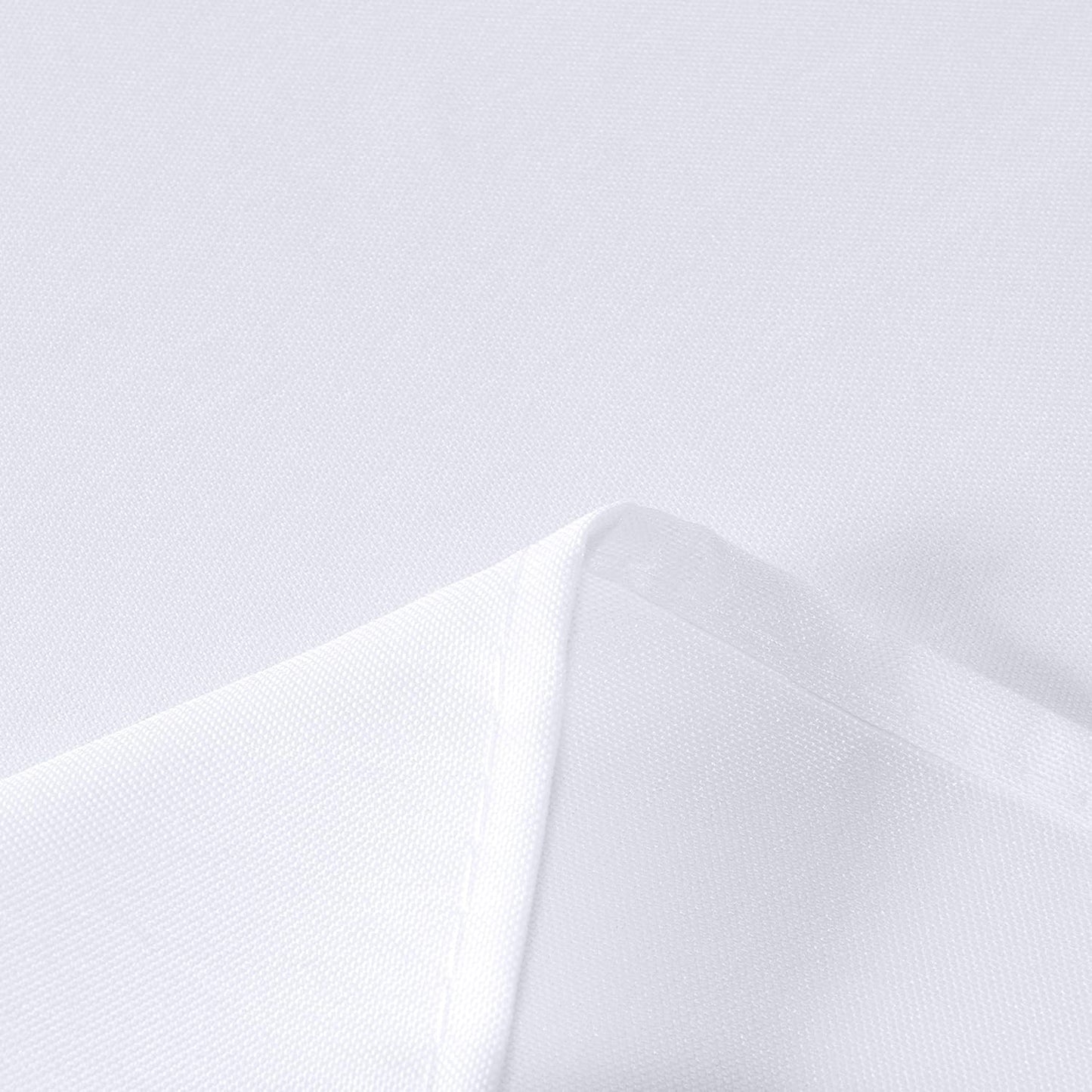 sancua Square Tablecloth - 70 x 70 Inch - Water Resistant Spill Proof Washable Polyester Table Cloth, Decorative Fabric Table Cover for Dining Tables, Buffet Parties and Camping, White