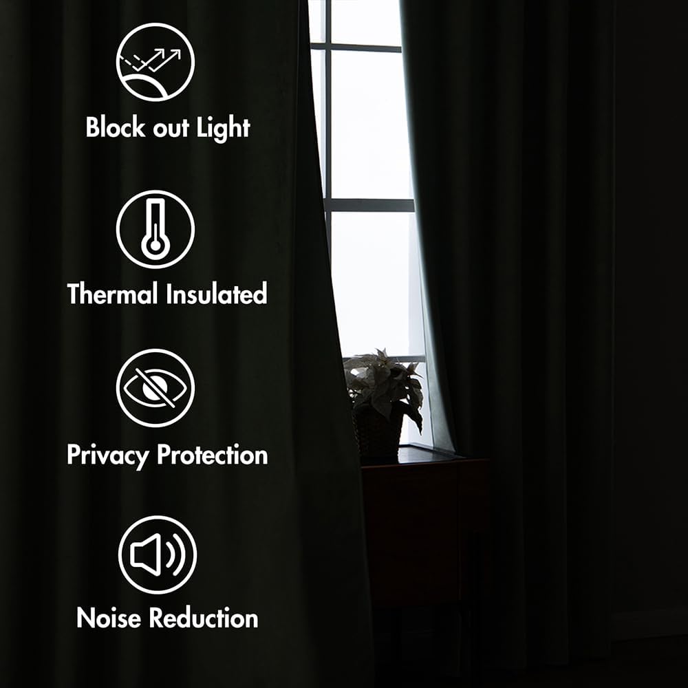 MIULEE Sage Green Polyester Curtains 96 inches 2 Panels - Pinch Pleated Luxury Room Darkening Window Drapes for Bedroom Living Room Blackout Thermal Insulated Super Soft, Back Tab Rod Pocket W52 x L96