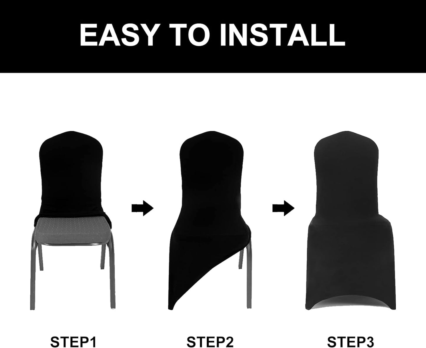 Spandex Chair Covers, 25PCS, Washable Protector for Living Room, Party, Banquet, Wedding, Hotel (Lavender)
