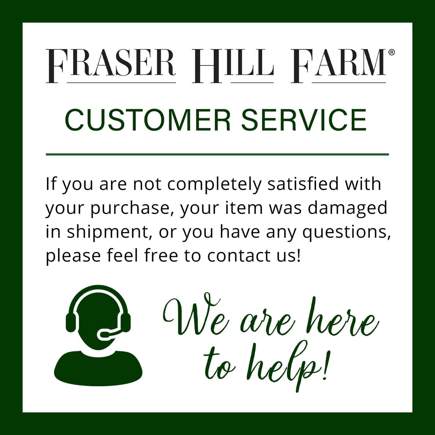 Fraser Hill Farm 24-in. Green Fir Wreath, No Lights | Festive Christmas Holiday Decorations | Indoor Hanging Decor for Doors, Fireplace Mantels | FFGF024WR-0GR