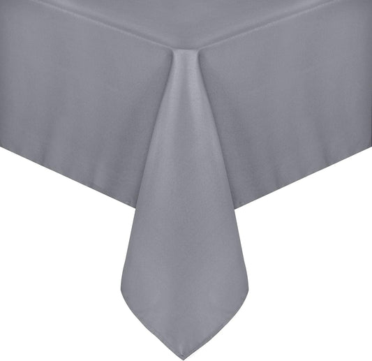 sancua Rectangle Tablecloth - 70 x 120 Inch - Stain and Wrinkle Resistant Washable Polyester Table Cloth, Decorative Fabric Table Cover for Dining Tables, Buffet Parties and Camping, Light Grey