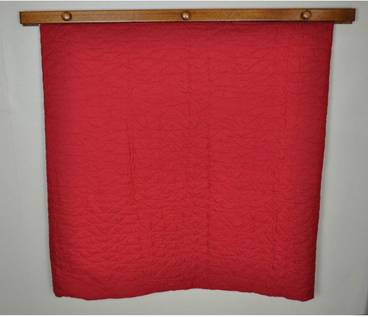 RRD Quilt Hanger for Wall for Display (84") Amish Made Wooden Quilt Rack Wall Mount - Rustic Tapestry Quilt Wall Hangers (Oak Wood, Michaels Stain)