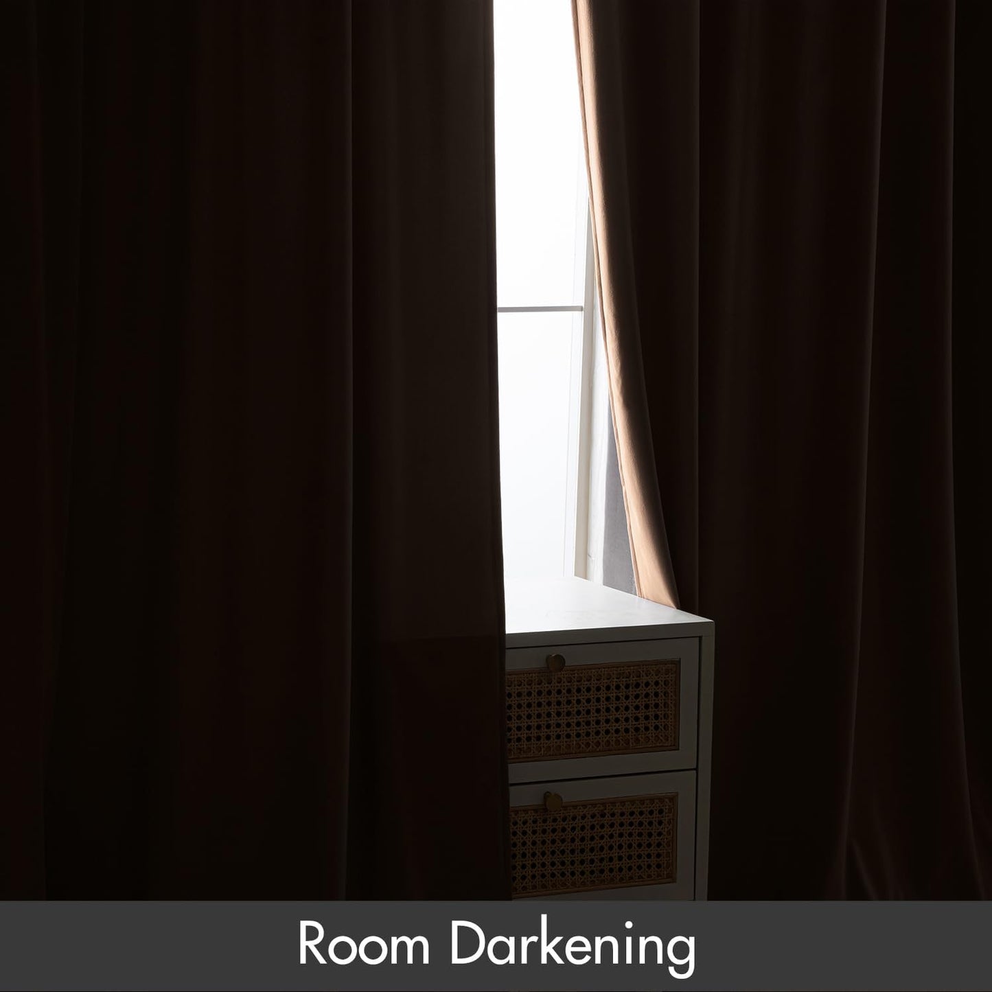 MIULEE Blush Beige Velvet Curtains Thermal Insulated Blackout Curtain Drapes for Bedroom Living Room Darkening 96 Inches Long Curtains Panels Rod Pocket Set of 2