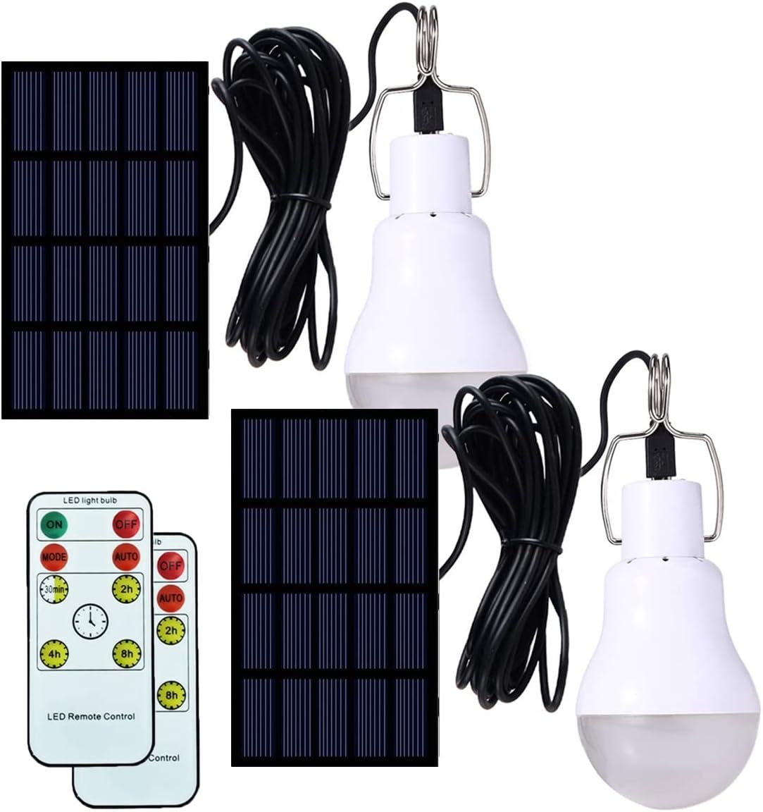 Solar Light Bulb Portable 350LM Solar Powered Camping Light Led Lantern Outdoor for Lamp Light Hiking Fishing Tent Indoor Shed Chicken Coop Hurricane Emergency with USB Chargeable