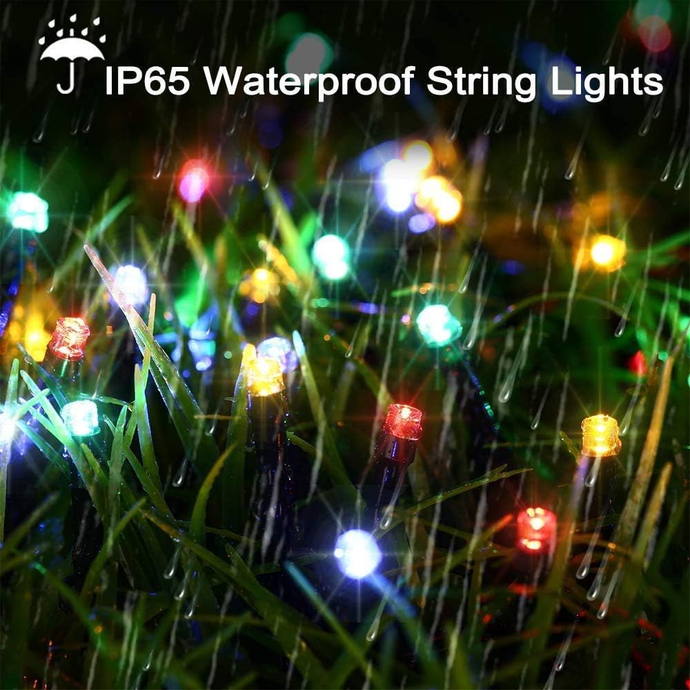 Joomer Solar Christmas Lights Outdoor, 4 Pack Total 156FT 400LED 8 Lighting Modes Solar String Light Waterproof Fairy Tree Lighted for Garden Yard Patio Christmas Decoration (Multicolor)
