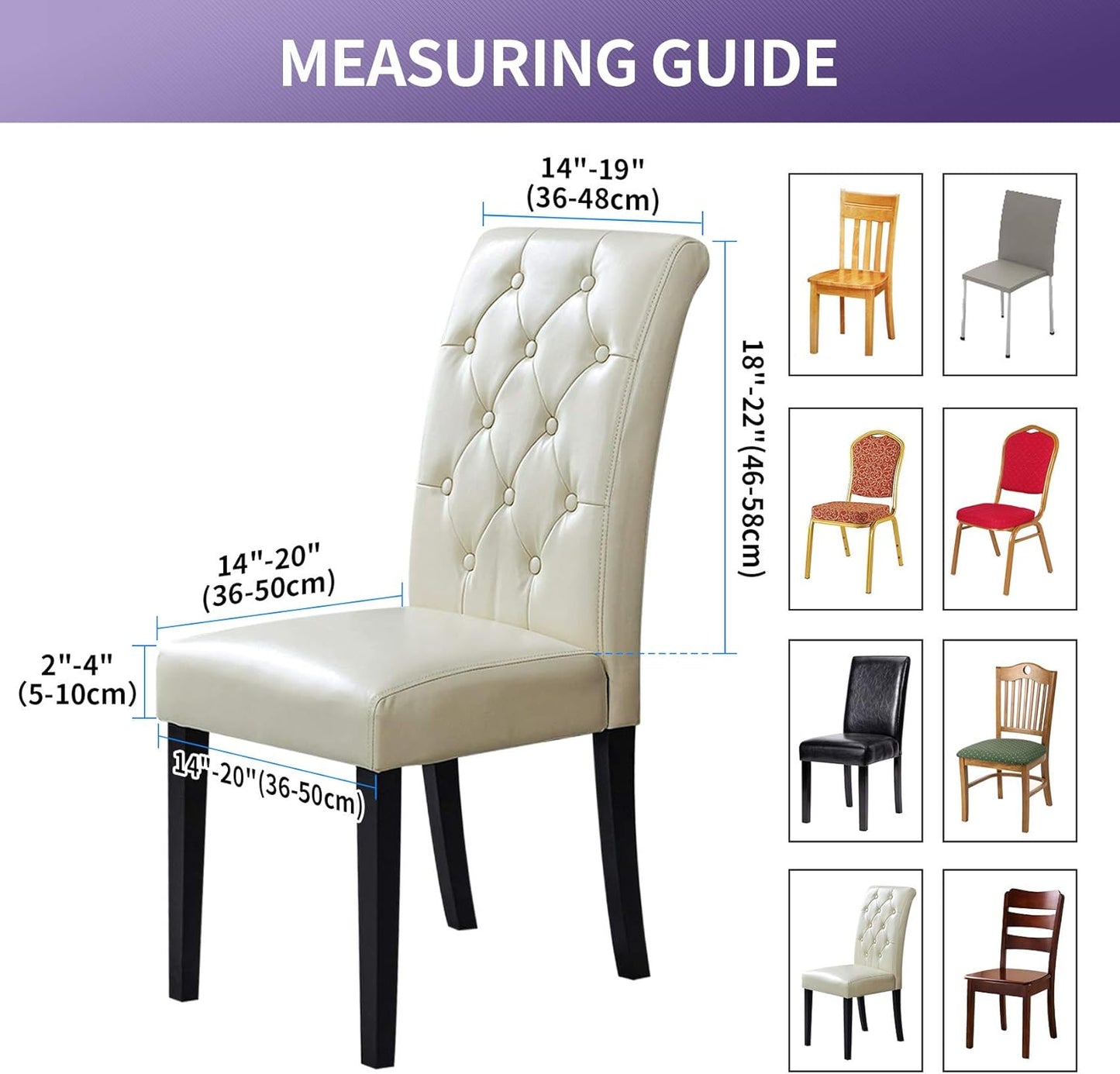 Joccun Chair Covers for Dining Room Set of 6,Dining Chair Slipcovers Stretch Dining Room Chair Covers Seat Protector,Washable Parsons Chair Cover for Home,Banquet(Dusty Pink,6 Pack)