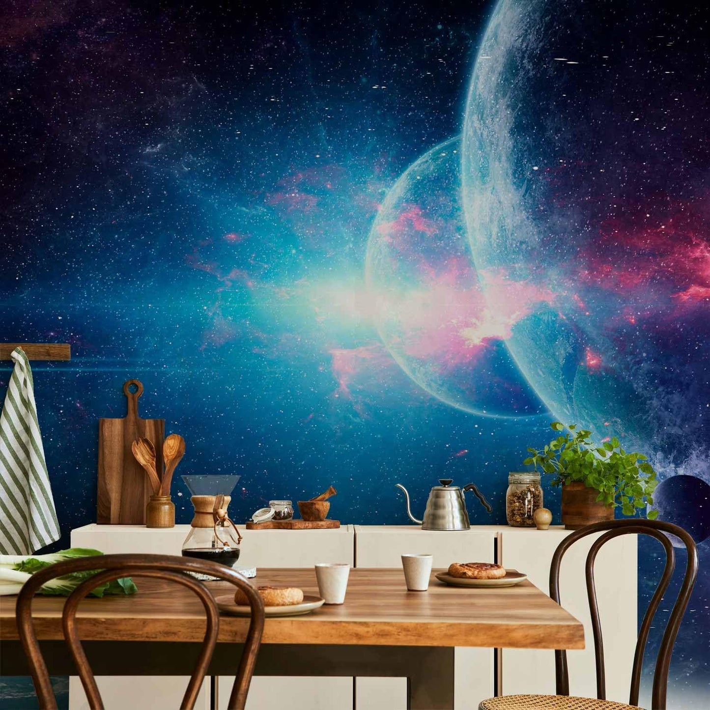 artgeist Wall Mural Cosmos Galaxy 118x83 in - XXL Non-Woven Wallpaper Fleece Wall Decor Photo Print Picture Image Design Stars Solar System Universe Space b-C-10047-a-a