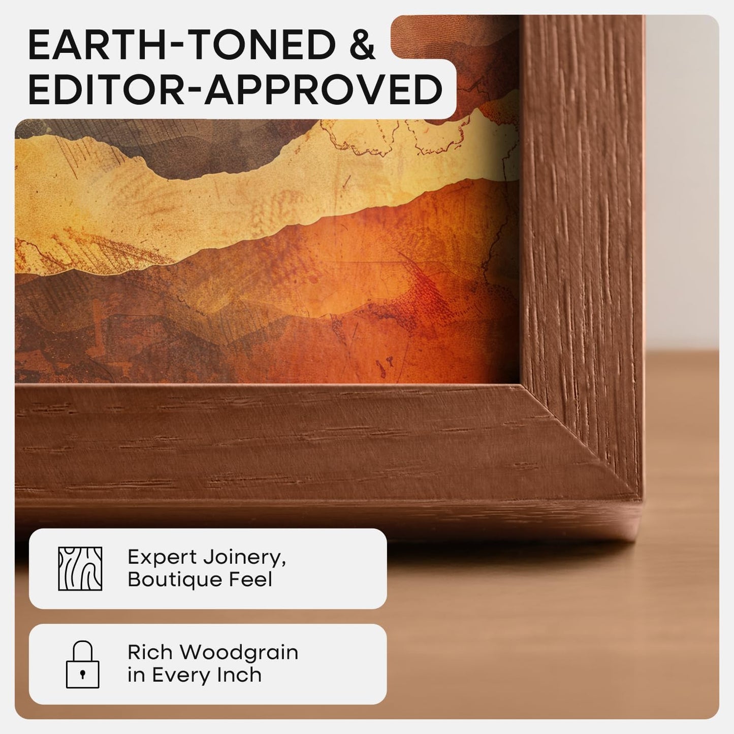 Homeforia 22x28 Poster Frame Walnut, High End Dark Oak 22x28 Large Wooden Picture Frame with Mat 18x24, 22 x 28 Brown Wood Frame Matted to 18 x 24, 28x22 Thin Frame, Tempered Glass, Wall Kit, Set of 1