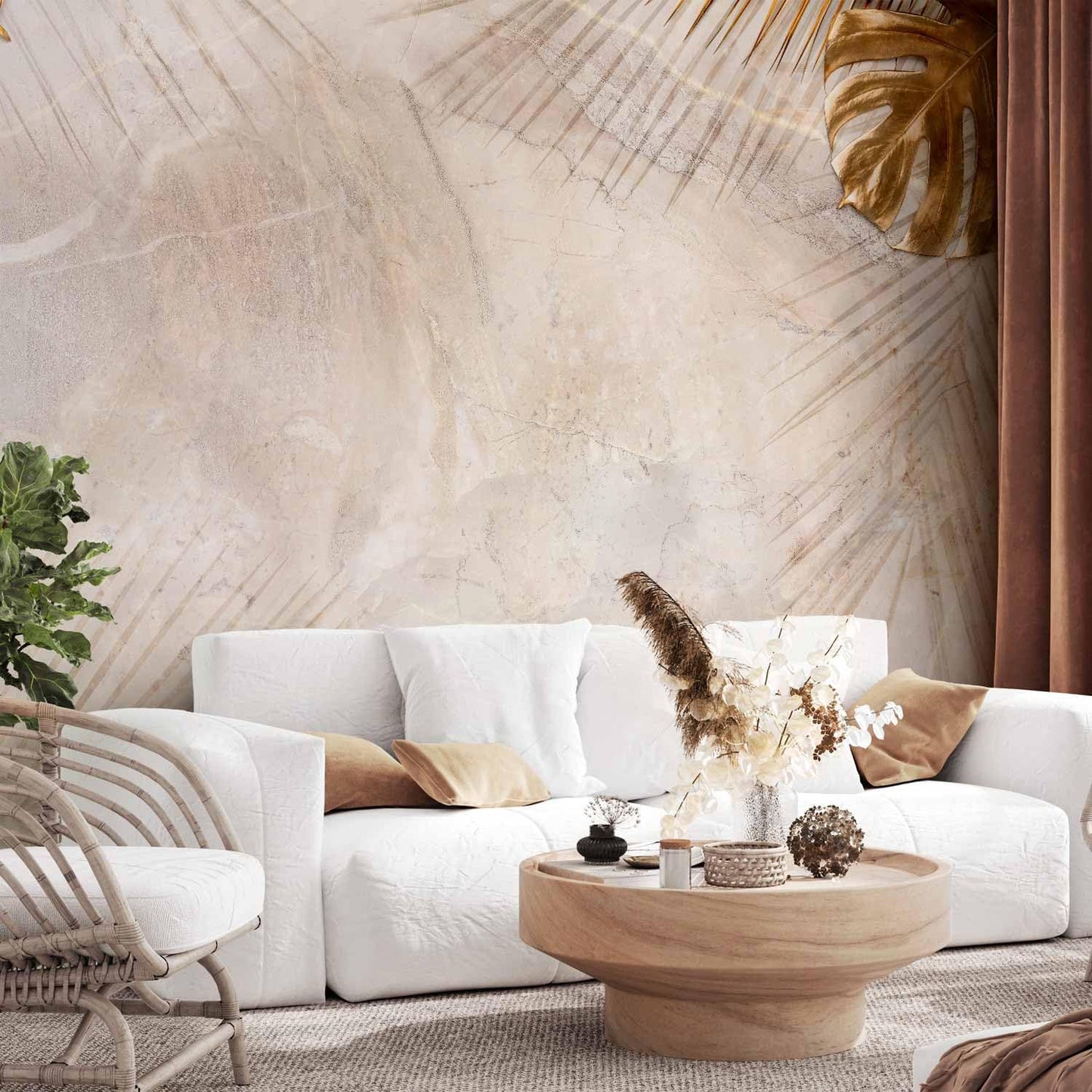 artgeist Wall Mural Tropical Leaves 77x55 in - XXL Peel and Stick Self-Adhesive Wallpaper Removable Large Sticker Foil Wall Decor Print Picture Image Design Monstera Palm Green Leaves b-C-0788-a-a