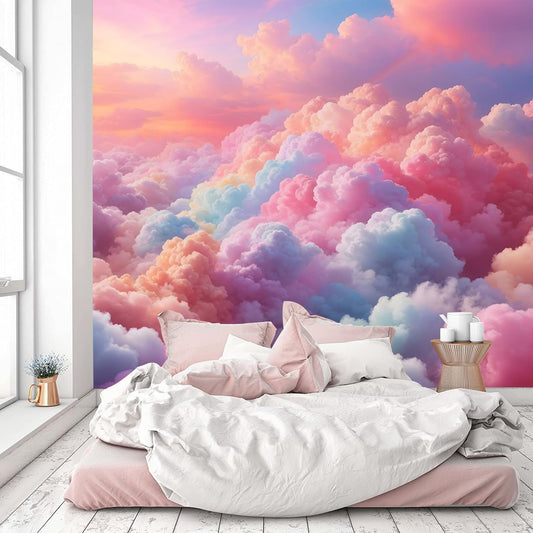 -Colorful Cloud Nursery Wallpaper XT23 M 140" x 91"