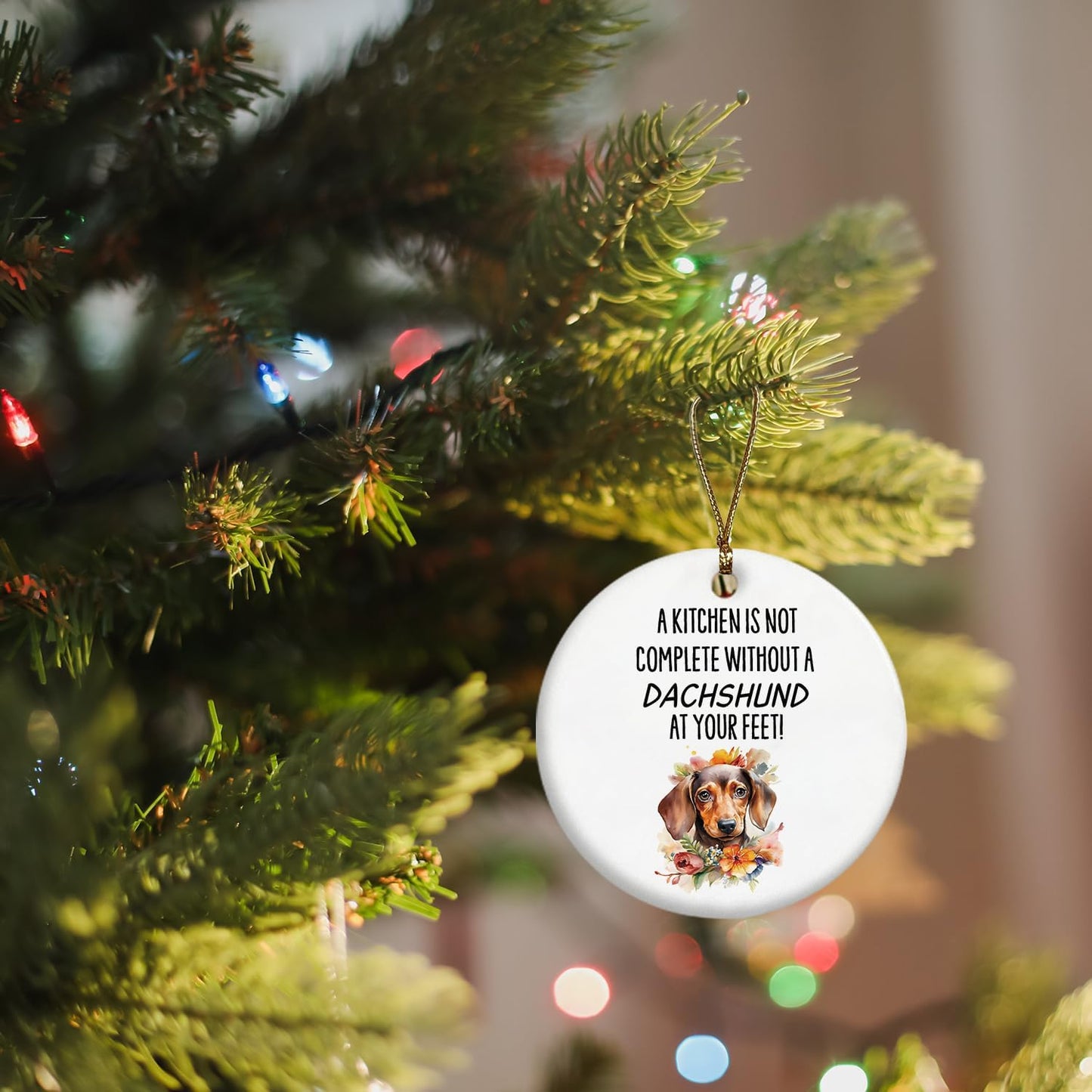 Dachshund Ornaments, Dachshund Ornaments for Christmas Tree, Dachshund Gifts for Women, Doxie Gifts, Weiner Dog Gifts, Dachshund Ceramic Ornaments, Dachshund Decorative Hanging Ornament