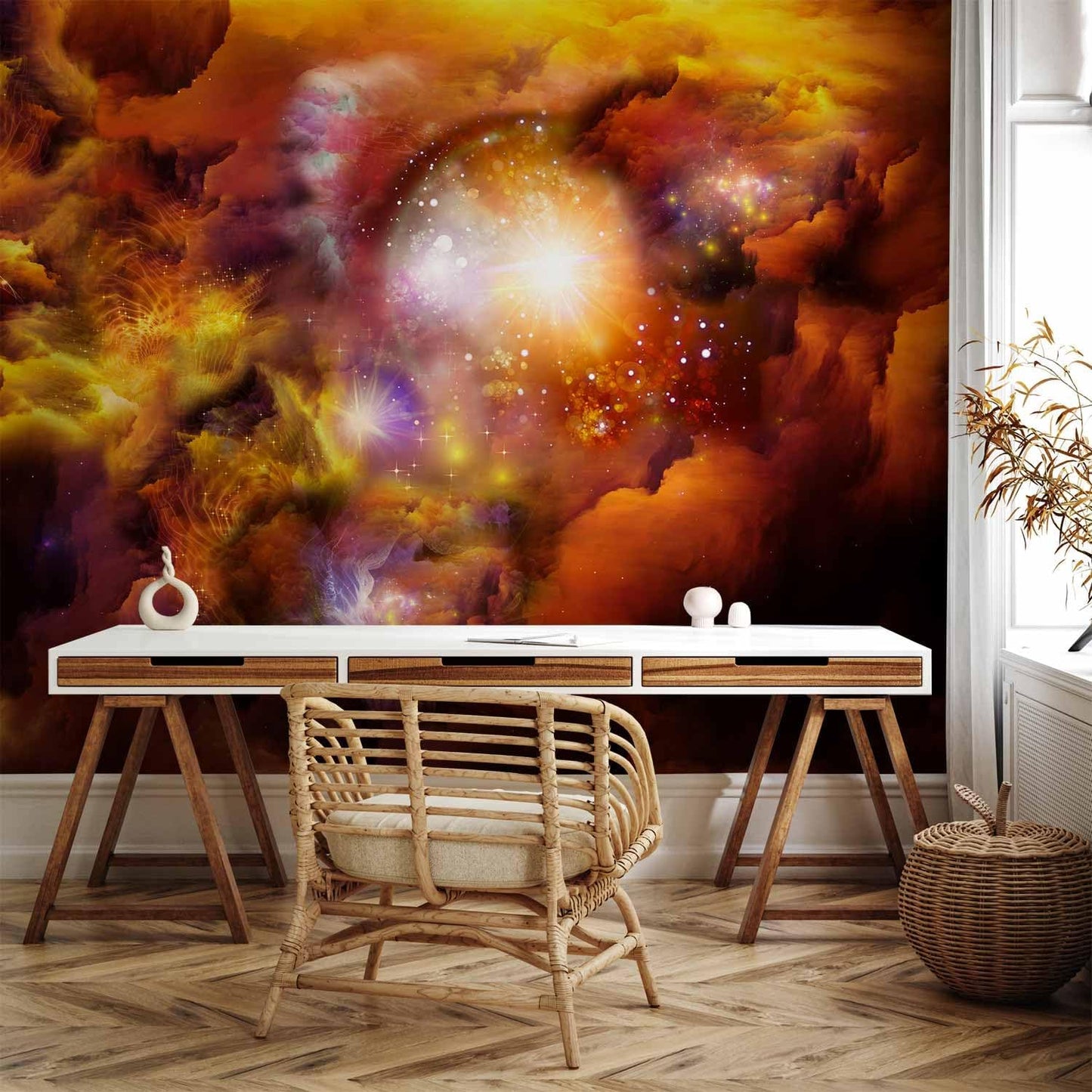 artgeist Premium Wall Mural Cosmos Galaxy 138x101 in - XXL Non-Woven Wallpaper Fleece Wall Decor Photo Print Picture Image Design Home n-A-0027-a-d