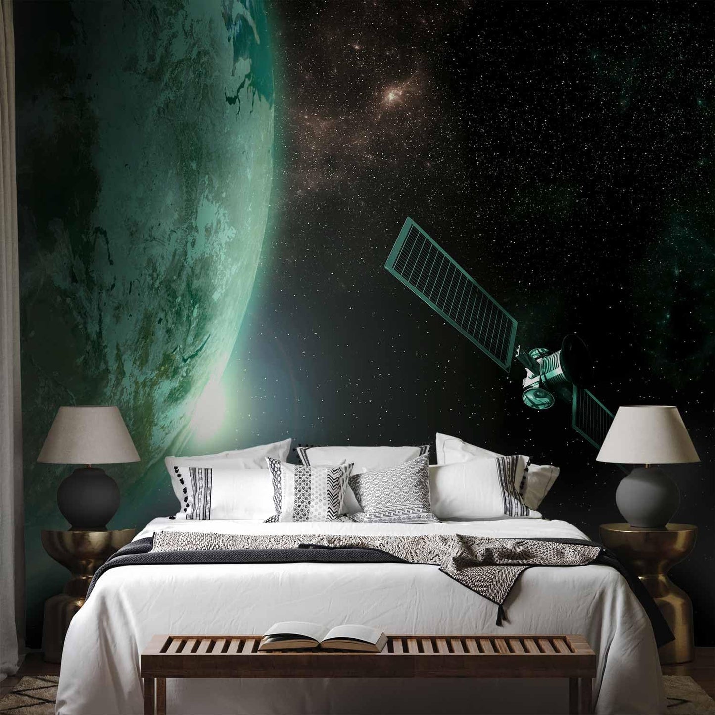 artgeist Wall Mural Cosmos Galaxy 154x110 in - Peel and Stick Self-Adhesive Wallpaper Removable Large Sticker Foil Wall Decor Print Picture Image Design n-B-0007-a-b