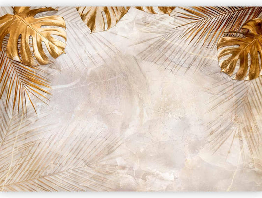 artgeist Wall Mural Tropical Leaves 77x55 in - XXL Peel and Stick Self-Adhesive Wallpaper Removable Large Sticker Foil Wall Decor Print Picture Image Design Monstera Palm Green Leaves b-C-0788-a-a