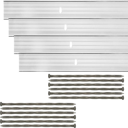 Dreamscape E-Z Edge Aluminum Landscape Edging - 12 Strips, 6ft Each (72ft Total), Mill Finish (Natural Aluminum) - Professional Quality Landscaping Border, Metal Divider for Lawn, Garden, Flowerbed…