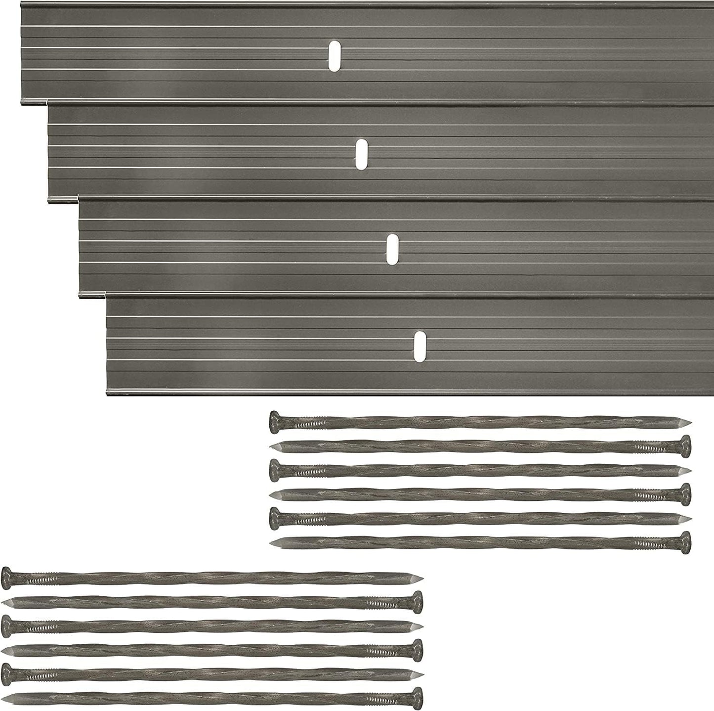 Dreamscape E-Z Edge Aluminum Landscape Edging - 8 Strips, 6ft Each (48ft Total), Bronze - Professional Quality Landscaping Border, Metal Divider for Lawn, Garden, Flowerbed…