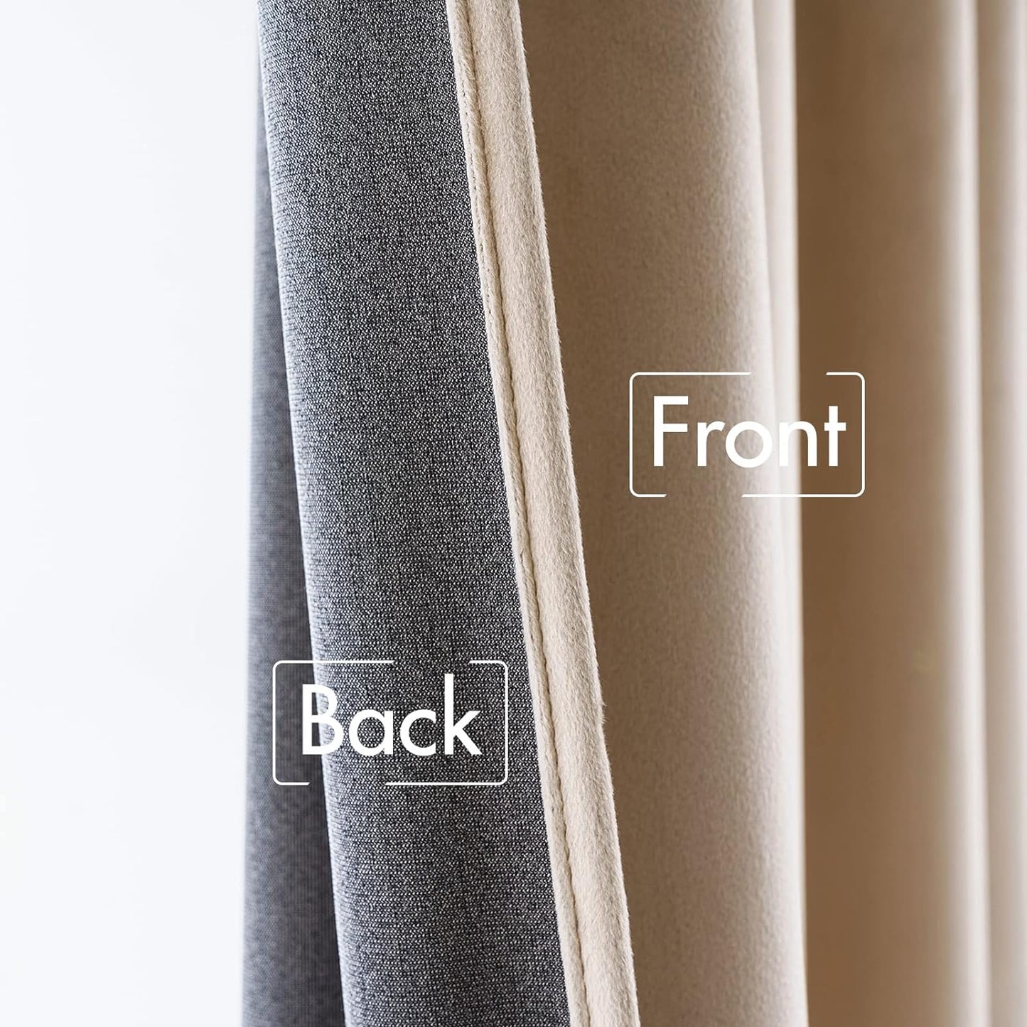 MIULEE Velvet Curtains 96 inches - Pinch Pleated Luxury Room Darkening Curtains for Bedroom Living Room Thermal Insulated Super Soft Window Drapes Back Tab, Camel Beige, W52 x L96 inch, 2 Panels
