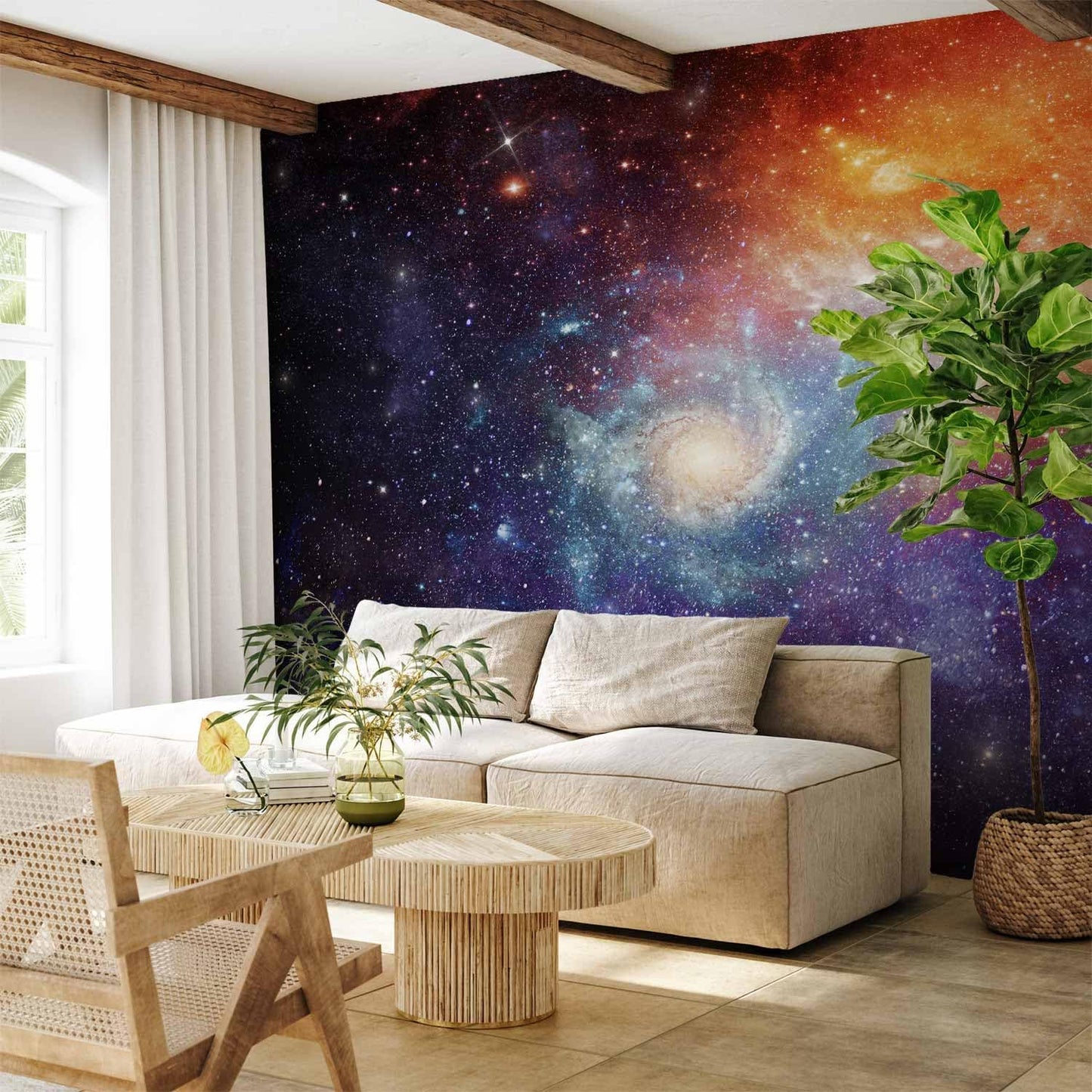 artgeist Premium Wall Mural Cosmos Galaxy 138x101 in - XXL Non-Woven Wallpaper Fleece Wall Decor Photo Print Picture Image Design Home f-C-0101-a-a
