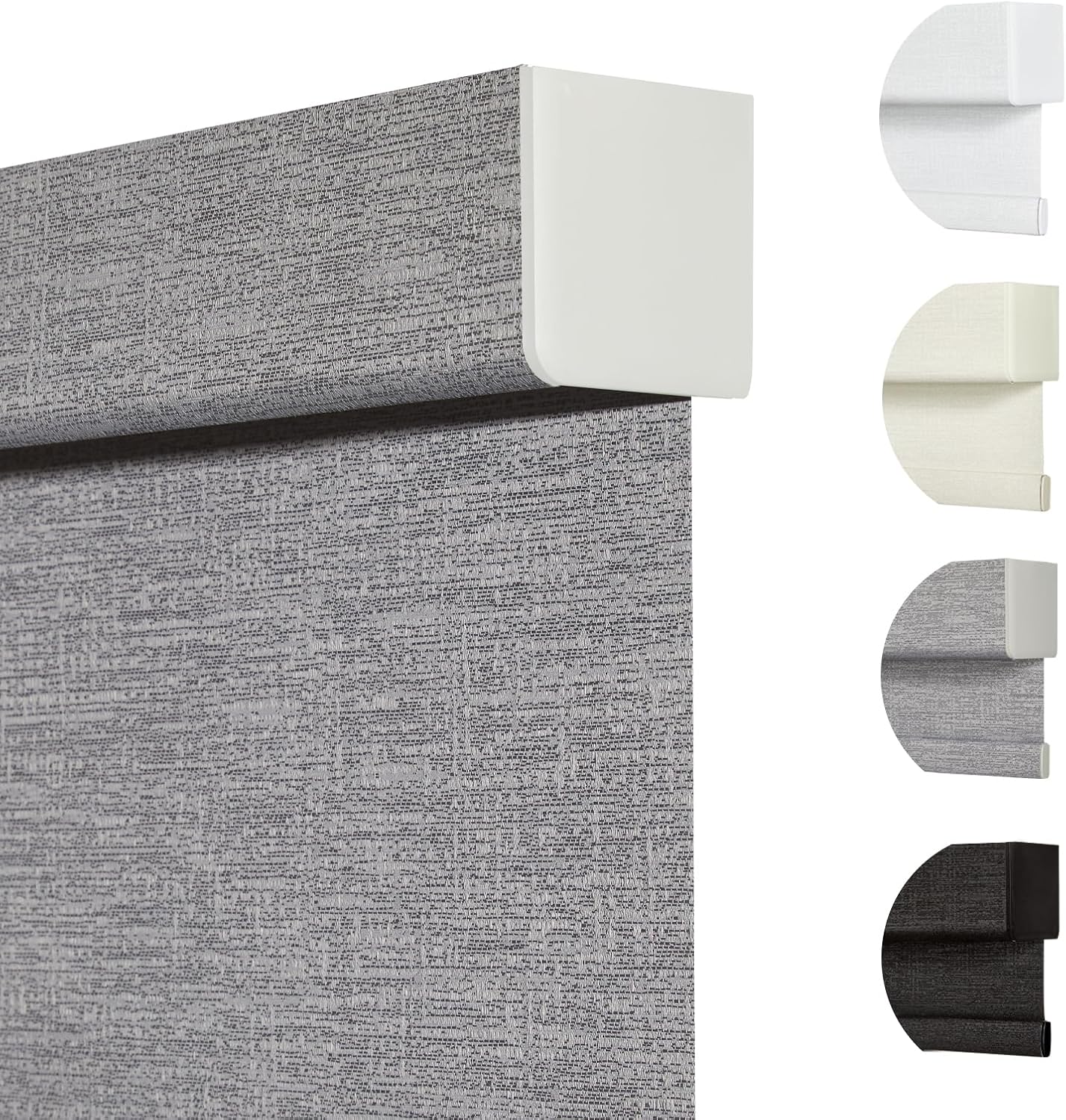 Persilux Blackout Roller Shades for Indoor Windows with Upgraded Cassette, Cordless Shades Window Blinds Pull Down for Doors, Easy to Install for Office/Living Room/Bedroom, Grey(40.5" W x 72" H)