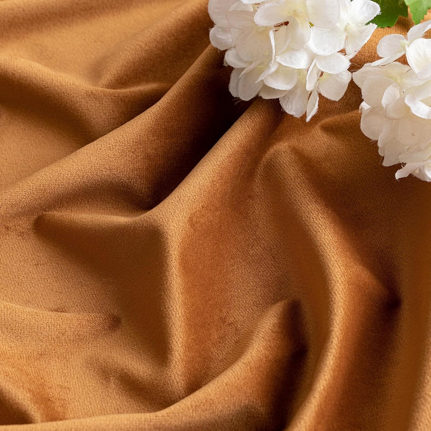 MIULEE Velvet Curtains 90 inches - Pinch Pleat Luxury Room Darkening Curtains for Bedroom Living Room Thermal Insulated Super Soft Window Drapes Rod Pocket, Gold Brown, W52 x L90 inch, 2 Panels