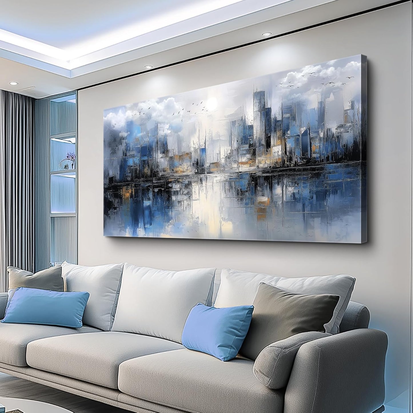 Canvas Wall Art for Living Room Large Wall Decor for Office Bedroom Decorations Abstract Watercolor Painting Artwork Room Wall Mural Aesthetic Home Decor 30x60 in
