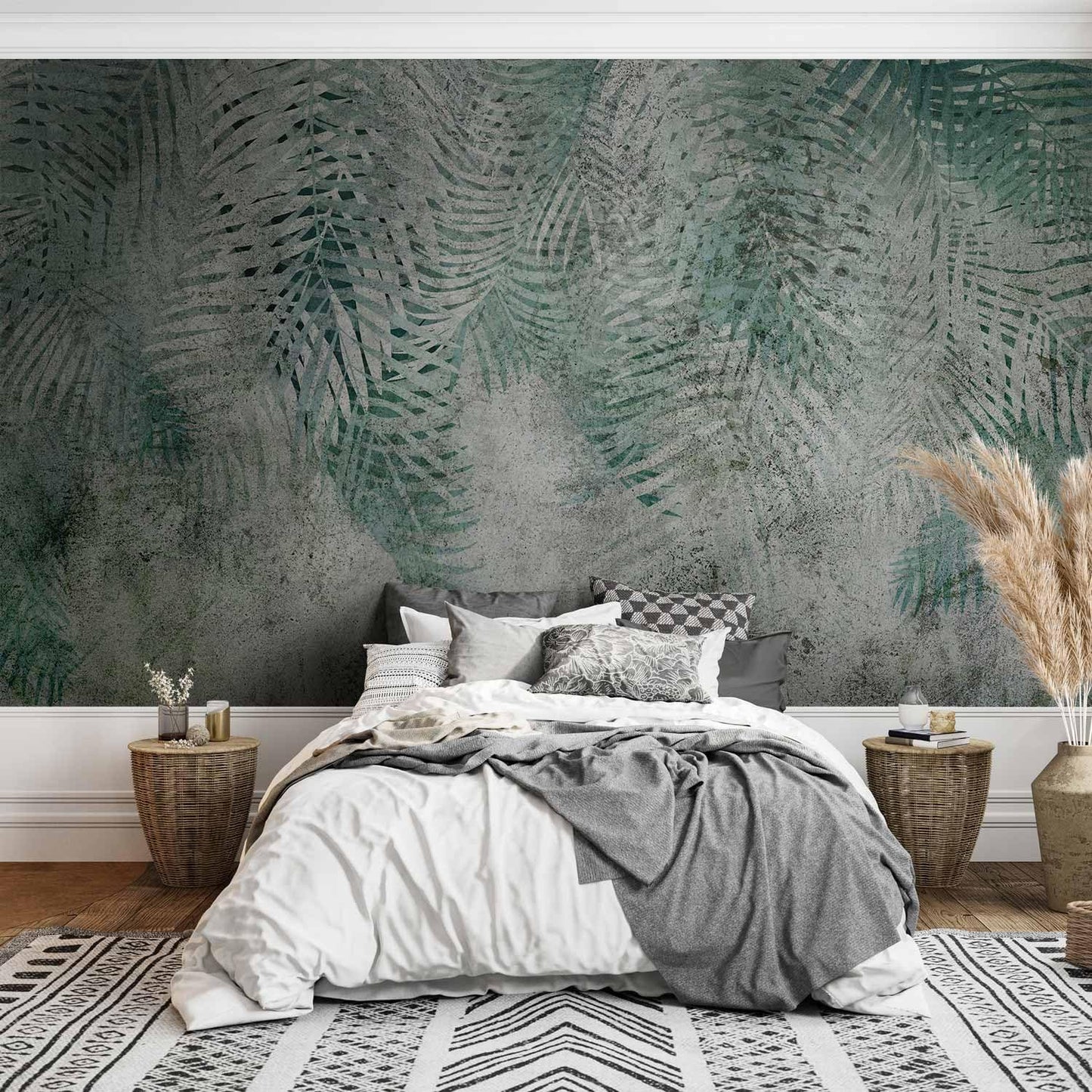artgeist Wall Mural Leaves 177x124 in - XXL Non-Woven Wallpaper Fleece Wall Decor Photo Print Picture Image Design Nature Botanical Plants Palm Abstract b-C-0861-a-a