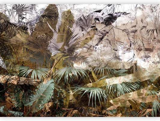 artgeist Wall Mural Tropical Leaves 193x138 in - XXL Peel and Stick Self-Adhesive Wallpaper Removable Large Sticker Foil Wall Decor Print Picture Design Jungle Nature Palm Green Leaves b-C-0789-a-a