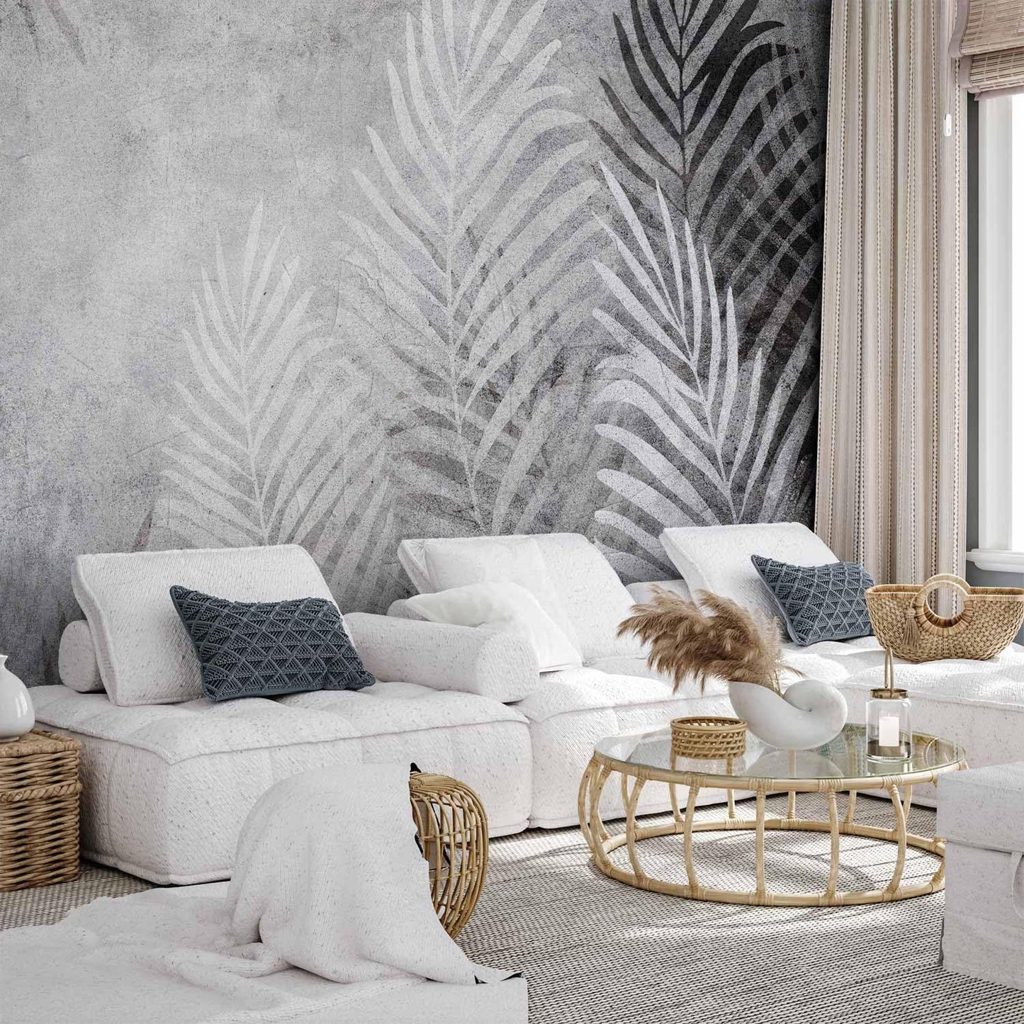 artgeist Premium Wall Mural Leaves 79x55 in - XXL Non-Woven Wallpaper Fleece Wall Decor Photo Print Picture Image Design Palm Abstract Nature Botanical b-C-0855-a-a