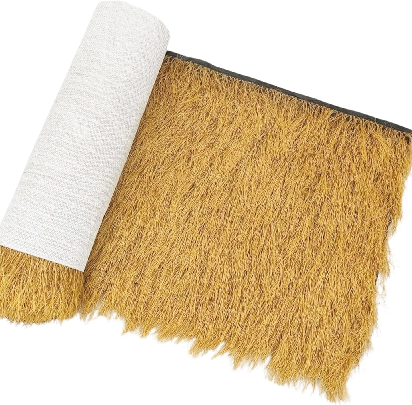 Realistic Synthetic Thatch Roll Sun-Bleached Yellow - 18 & 30 Inch Widths - Reinforced Weave for Mexican Palapa, Tiki Bars, Hawaiian Parties & Patio Decor (30 Inch Width x 20 Feet Length)