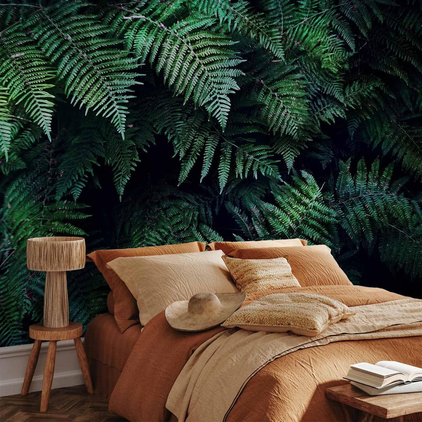 artgeist Wall Mural 3D Effect 77x55 in - XXL Peel and Stick Self-Adhesive Wallpaper Removable Large Sticker Foil Wall Decor Print Picture Image Design - Tropical Leaves b-C-0564-a-a