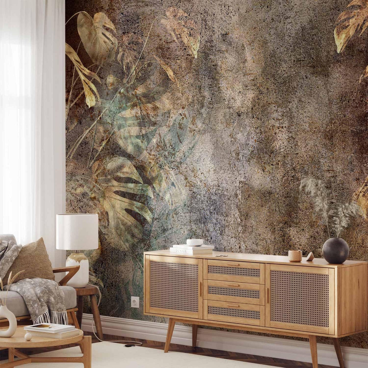 artgeist Premium Wall Mural Monstera 98x69 in - Non-Woven Wallpaper Fleece Wall Decor Photo Print Picture Image Design Nature Botanical Abstract Plants b-C-0859-a-a