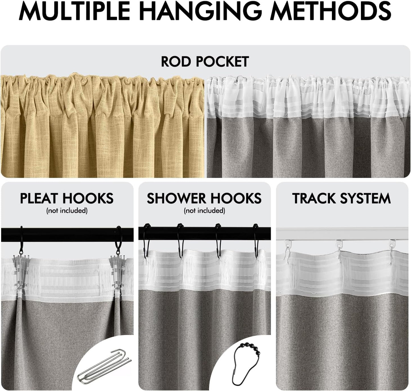MIULEE Yellow 100% Blackout Linen Curtains 96 Inch 2 Panels Set Double Sided No Coating Pinch Pleated Back Tab Floor to Ceiling Black Out Thermal Insulated Bedroom Living Room Darkening Window Drapes