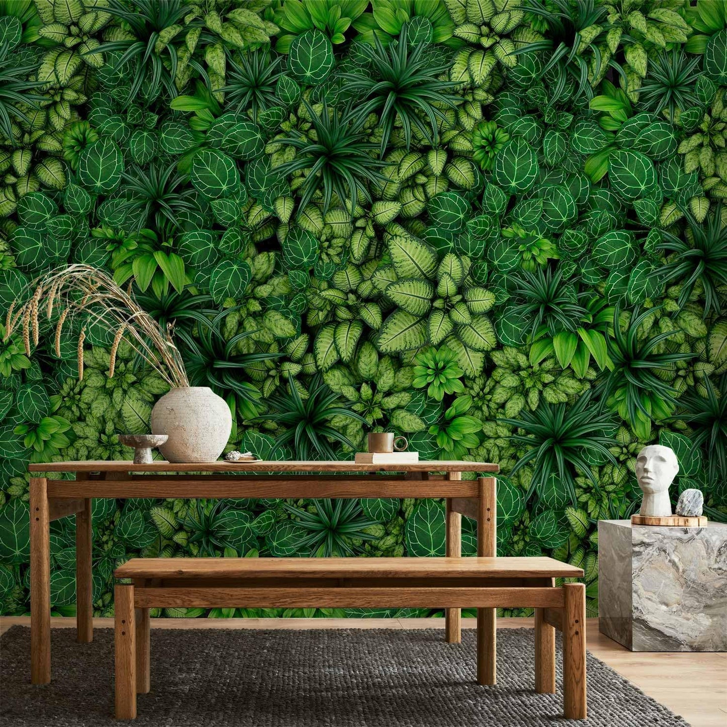 artgeist Wall Mural Plants 197x138 in - XXL Non-Woven Wallpaper Fleece Wall Decor Photo Print Picture Image Design Nature Botanics Tropical Leaves b-B-0601-a-a
