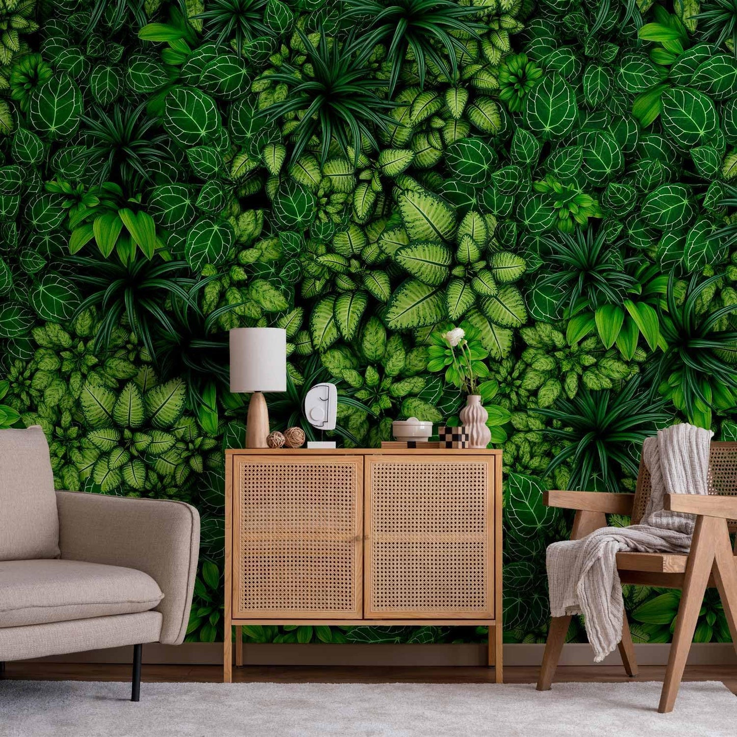 artgeist Premium Wall Mural Plants 118x83 in - XXL Non-Woven Wallpaper Fleece Wall Decor Photo Print Picture Image Design Nature Botanics Tropical Leaves b-B-0601-a-a