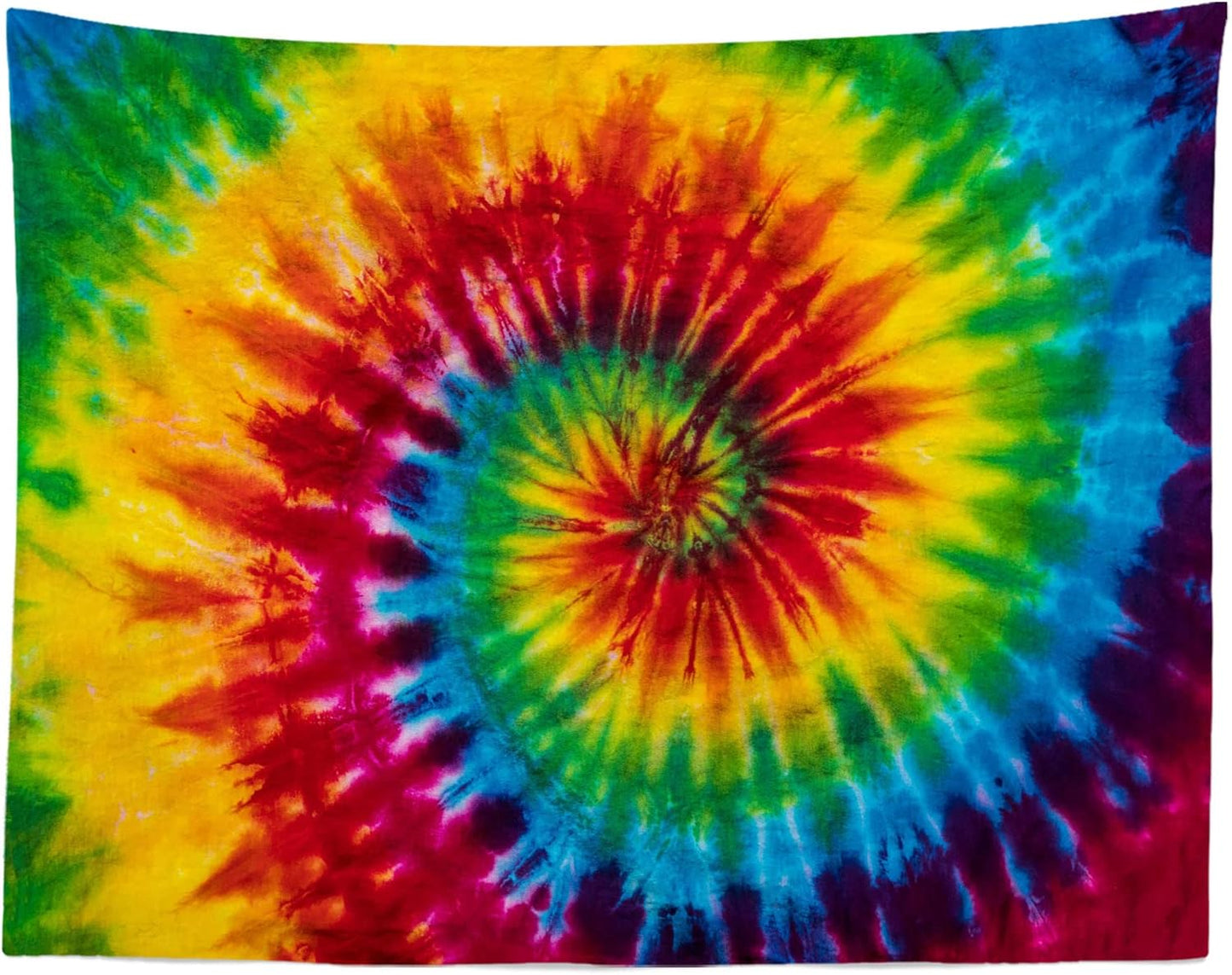 Loccor Tie Dye Tapestry Fabric Colorful Rainbow Spiral Tie Dye Hippie Theme Wall Hanging Decor LGBT Gay Pride Banner Birthday Party Decorations Home Bedroom Decor 80Lx60W Inches