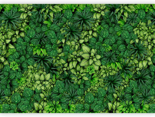 artgeist Wall Mural Plants 154x110 in - XXL Peel and Stick Self-Adhesive Wallpaper Removable Large Sticker Foil Wall Decor Print Picture Image Design Nature Botanics Tropical Leaves b-B-0601-a-a