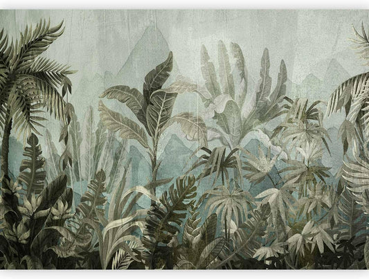 artgeist Wall Mural Leaves 77x55 in - XXL Peel and Stick Self-Adhesive Wallpaper Removable Large Sticker Foil Wall Decor Print Picture Image Design Nature Botanical Plants Palm Abstract b-C-0854-a-a