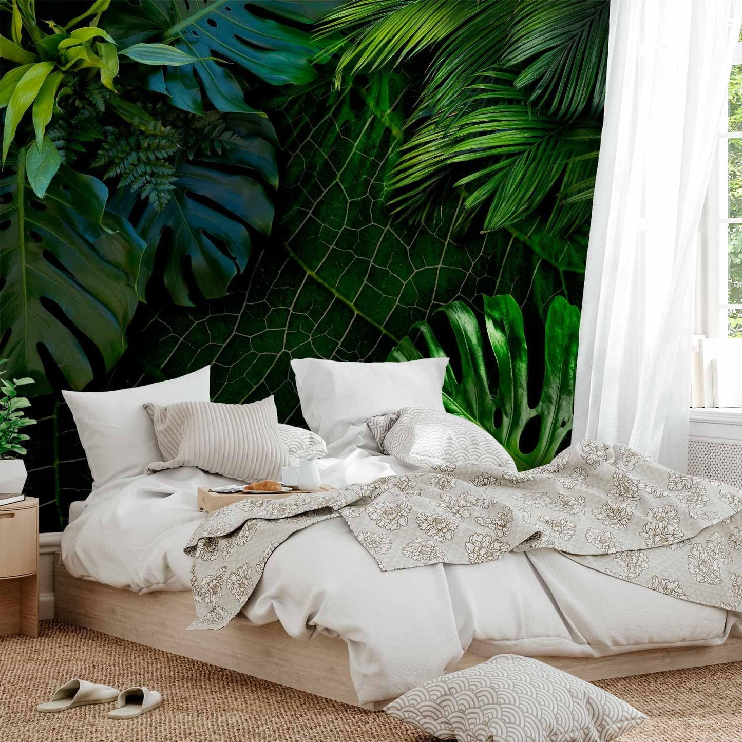 artgeist Wall Mural Tropical 138"x101" XXL Peel and Stick Self-Adhesive Wallpaper Removable Large Sticker Foil Wall Decor Print Picture Image Design b-C-0224-a-a