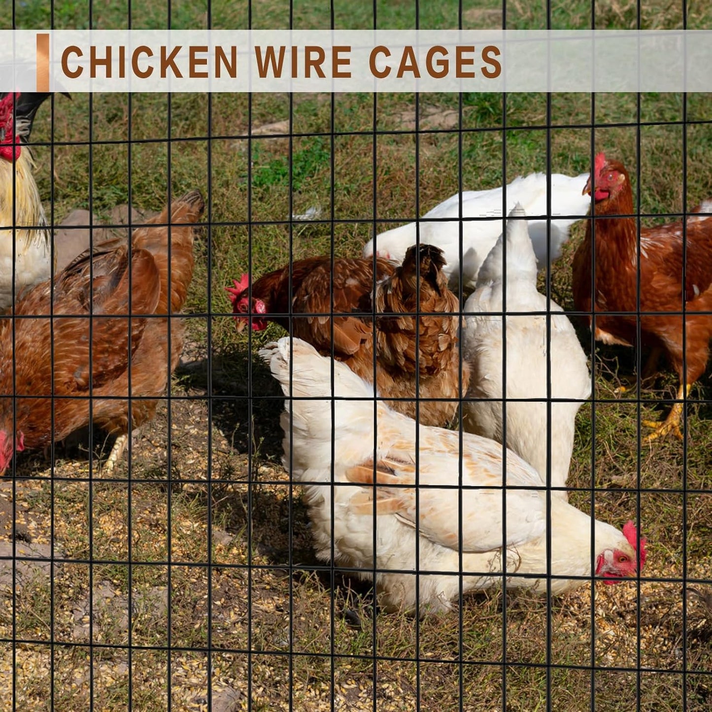 Tongmo 3 ft x 100 ft Black PVC Coated Welded Wire Fence, 16GA Garden Chicken Wire Fence Roll, Mesh Size 2" x 4" Hardware Cloth, Ideal for Yard Protection and Poultry Netting
