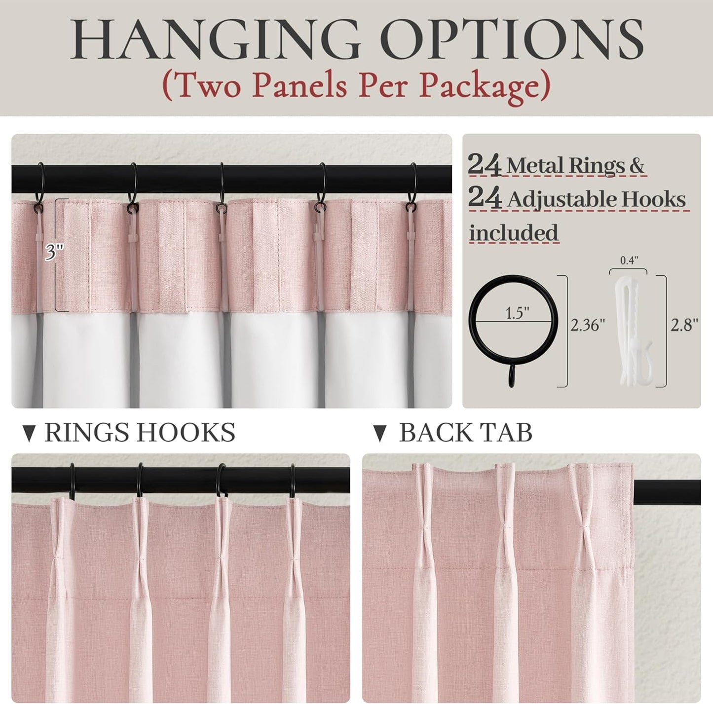 Baby Pink Blackout Curtains 70 Inches Extra Wide Pinch Pleated for Grils Bedroom 2 Panels Set,Cute Viral 70 Inch Curtain for Sliding Glass Doors Thermal Large Window Heavy Drapes (W70xL96x 2 Panels)