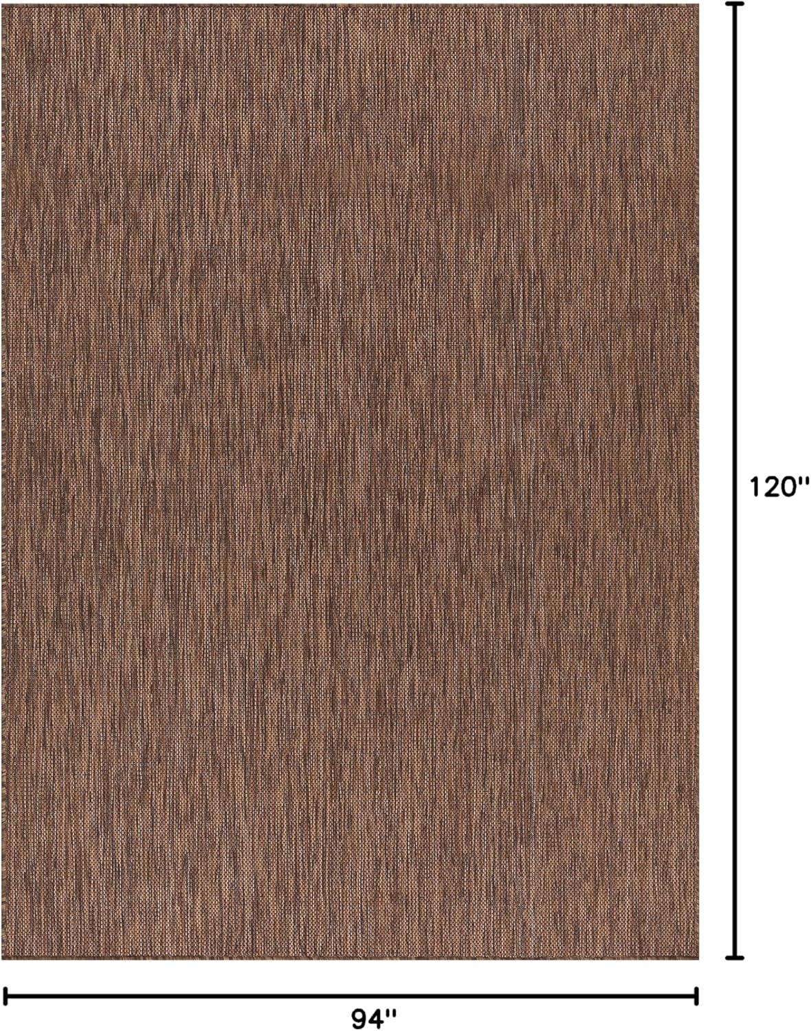 Washable Indoor Outdoor Rug Weather Resistant Carpet Modern Solid for Porch Deck Balcony Backyard Patio Rug 8x10 Gold Brown