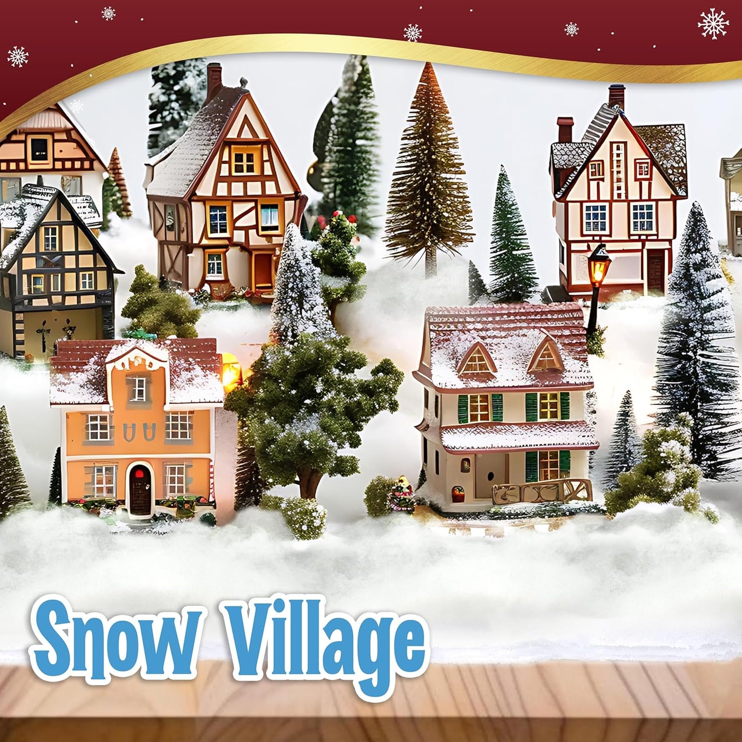 stargo 4 Pack Fake Snow Blanket Roll for Christmas Village Displays, Christmas Tree Deocration - Thick White Soft Fluffy Faux Snow Backdrop Artificial Snow Blanket Cover (Each Roll 2.6 x 7.8ft)