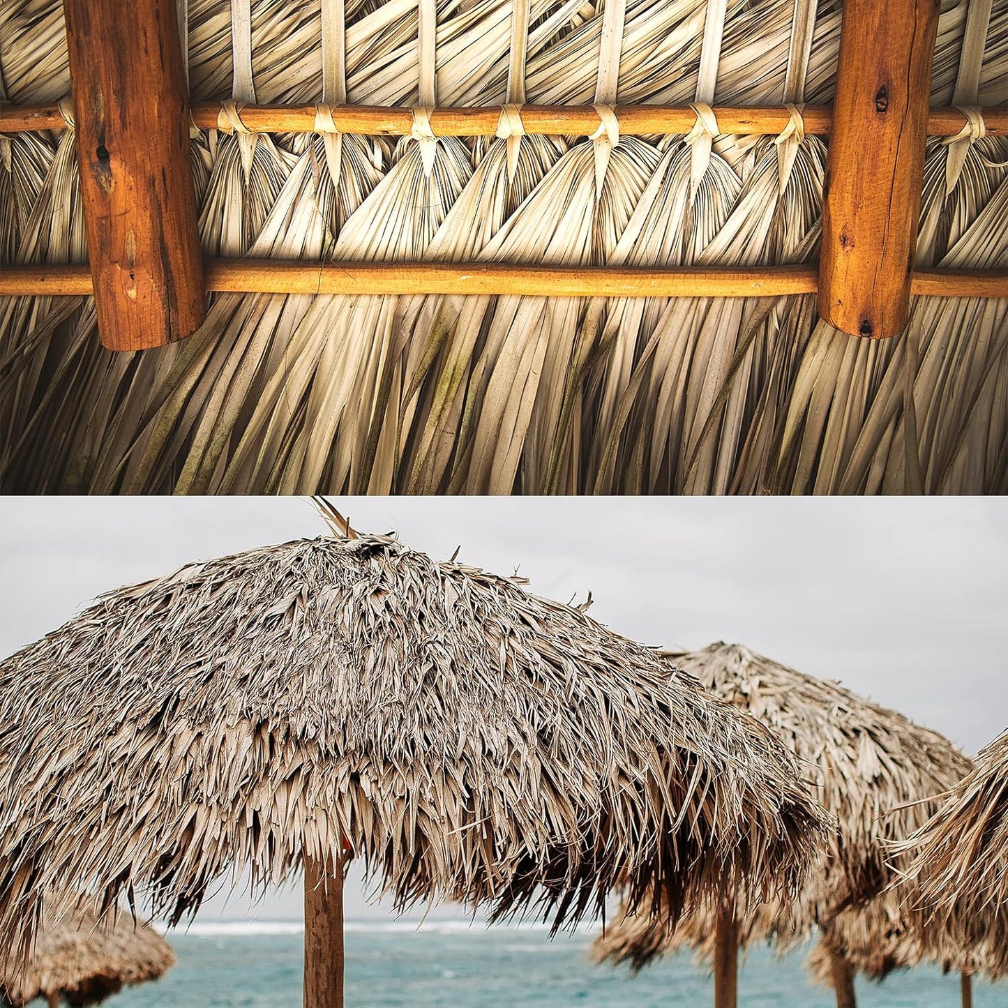 Straw Roof Thatch –Mexican Style Artificial Palm Thatch Rolls,Tiki Bar Hut Grass Duck Boat Blinds Grass Runner Rolls Palapa Thatch Roofing for Garden Patio Umbrella Covers Fence Party Decoration